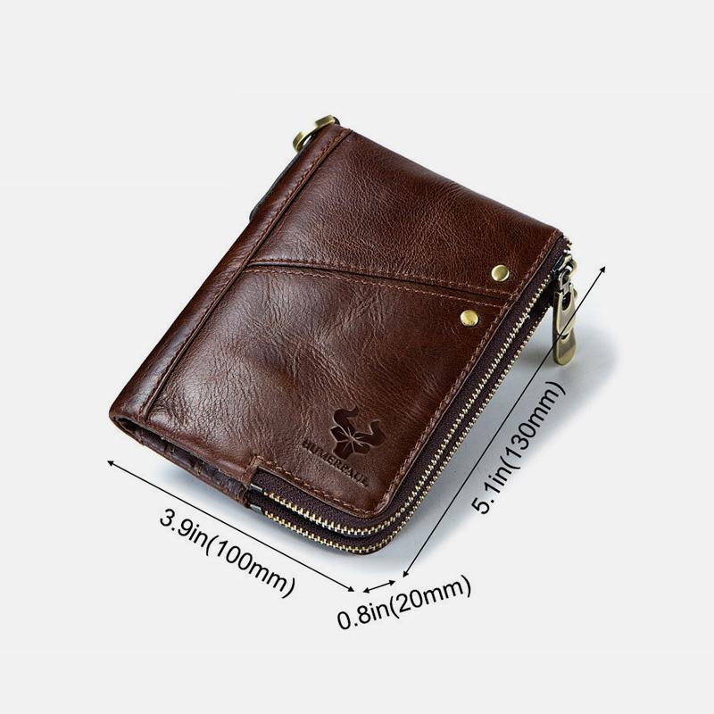 RFID Anti - theft Genuine Leather Multi - slot Bifold Wallet for Men - Stylish Business Wallet