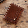 Men's anti-theft genuine leather small wallet