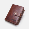 RFID GenuineLeather Multi - Card Buckle Wallet