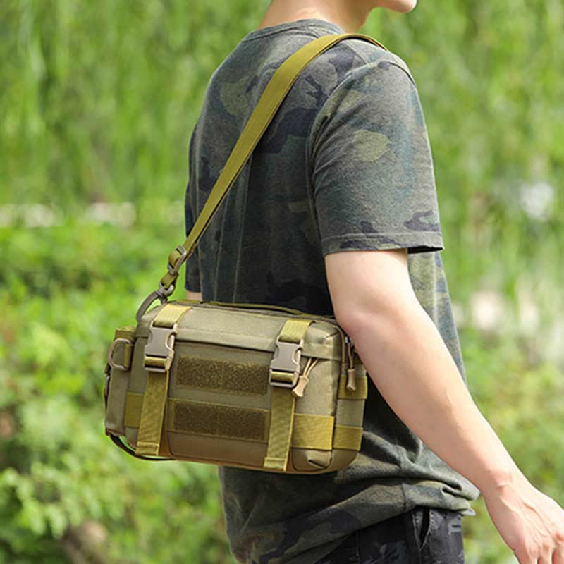 Large Camo Tactical Bag for Sports | Nylon Crossbody Bag Waist Bag
