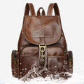 Vegan Leather Backpack for Women – Vintage Casual Daypack Purse for Ladies & Girls
