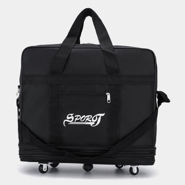 Large capacity rolling nylon travel tote bag