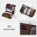 RFID Anti - theft Genuine Leather Multi - slot Bifold Wallet for Men - Stylish Business Wallet