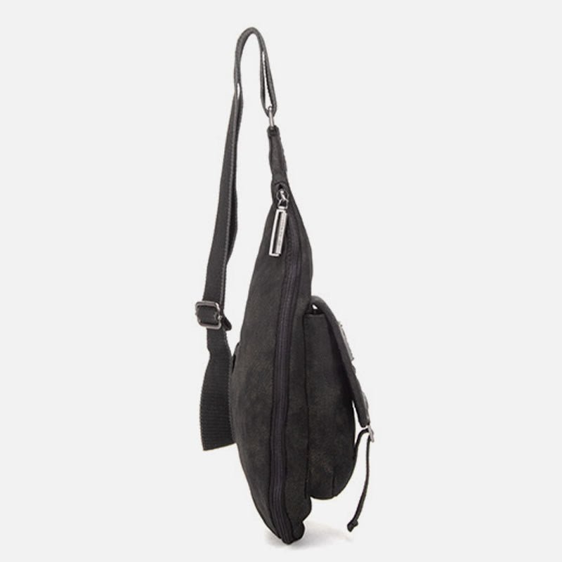 Multifunctional Canvas Chest Bag for Men – Leisure Crossbody Riding Bag