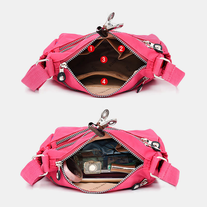 Women's urban lightweight nylon crossbody bag