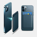 Magnetic leather card holder wallet for iPhone
