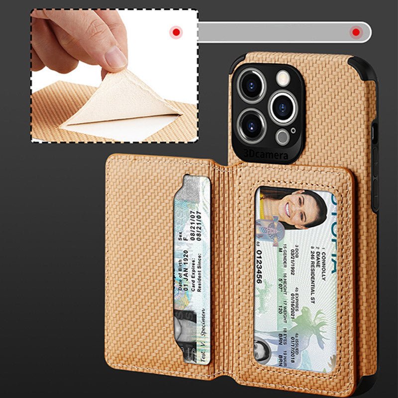 RFID Blocking Phone Case Wallet with Card Holder Kickstand for iPhone