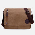 Men's water-resistant canvas messenger bag