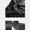 3D Skull Punk Rivet Leather Backpack | Waterproof Embossed Ghost Head Knapsack