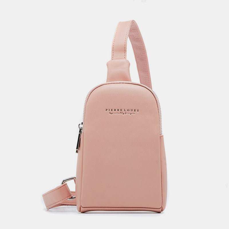 Women's lightweight PU leather sling backpack