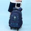 Rolling Wheels Backpack for Teens & Students – Multifunctional Travel Bookbag with Adjustable Straps