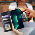 Wallet Case for iPhone - PU Leather Durable Phone Case with Card Slot