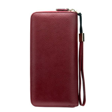 Women's genuine leather vintage zip wallet