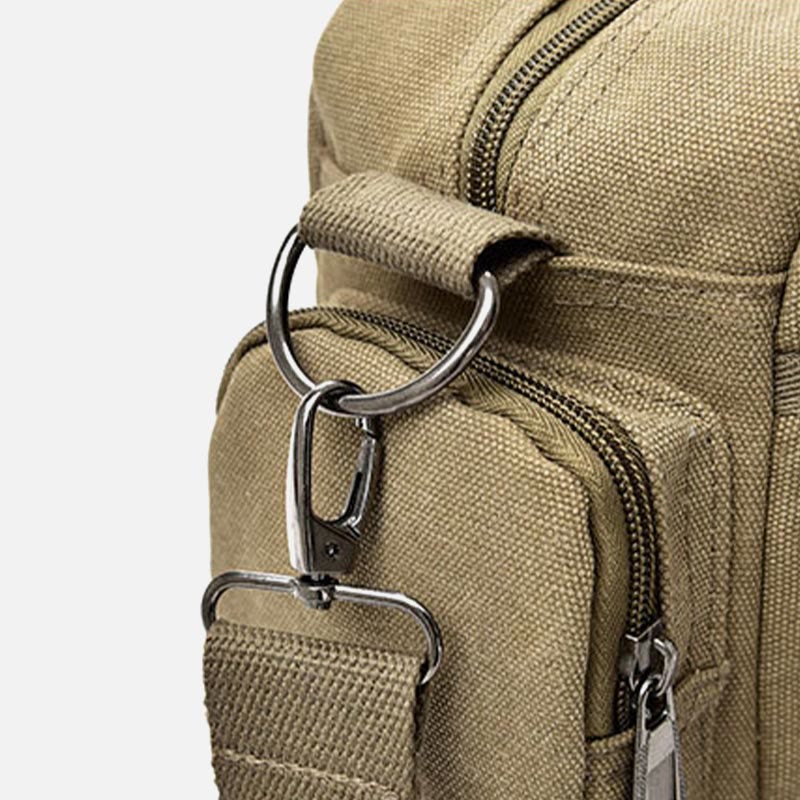 Messenger Bag for Men – Casual Canvas Multi - Pocket Crossbody Bag with Adjustable Strap