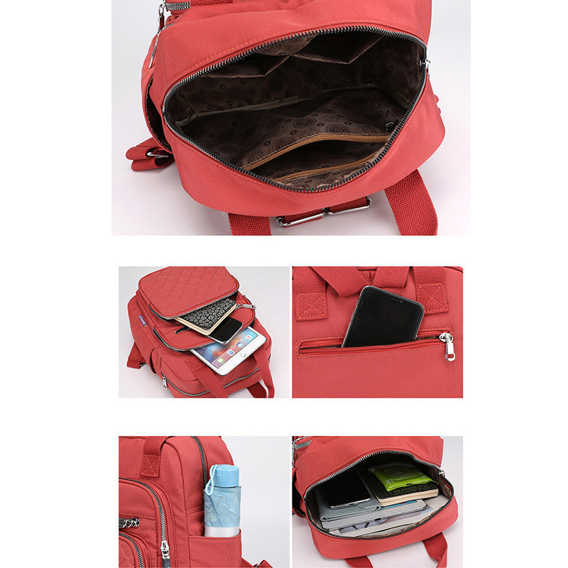Women's quilted backpack shoulder bag for travel