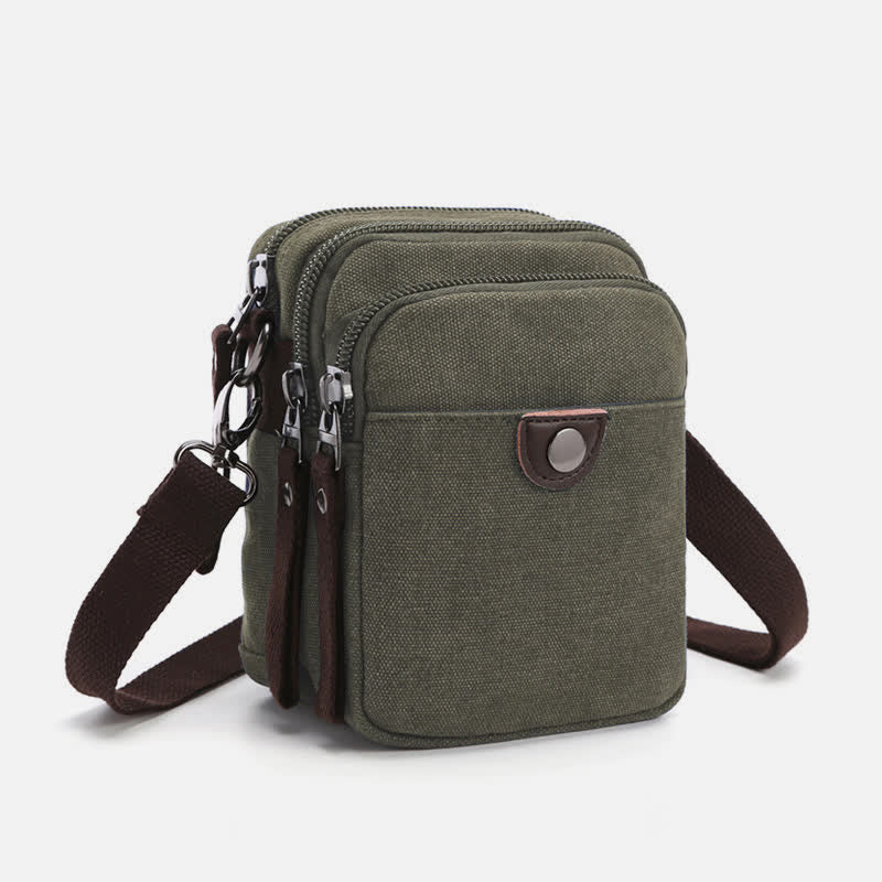 Belt Loop Holster Phone Purse - Small Canvas Crossbody Side Shoulder Bag