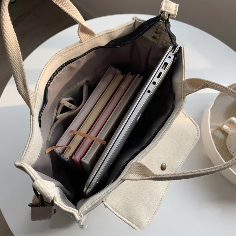 Women's vintage corduroy tote crossbody bag