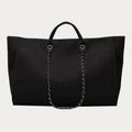 Crossbody Canvas Tote for Women – Chain Strap Bucket Bag