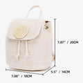 Women’s Straw Backpack – Summer Beach Woven Drawstring Handbag