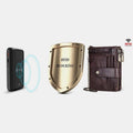 RFID Anti - Theft Large Capacity Genuine Leather Wallet with Chain – Secure & Stylish