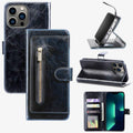 Wallet Case for iPhone - PU Leather Durable Phone Case with Card Slot
