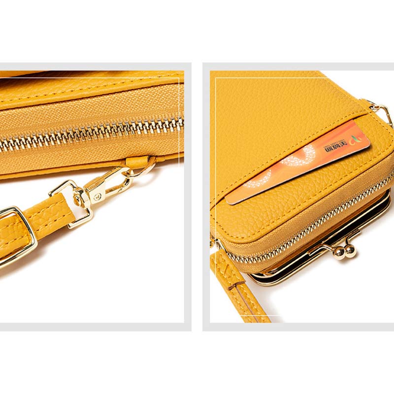Women's Vegan Leather Crossbody Phone Purse with Card Slot | Stylish Shoulder Bag