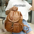 Vegan Leather Backpack for Women – Vintage Casual Daypack Purse for Ladies & Girls