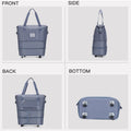 Tote Bag for Travel with Pull Rod & Oblique Folding Storage – Large Capacity Nylon Travel Sleeve