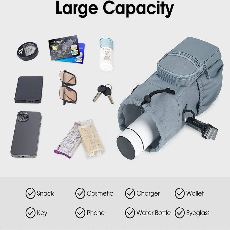 Water Bottle Carrying Case for Outing Sports – Crossbody Canvas Bag
