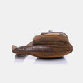 Vintage Canvas Sling Bag for Men - Black & Saddle Brown Crossbody Business Bag