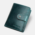 RFID GenuineLeather Multi - Card Buckle Wallet