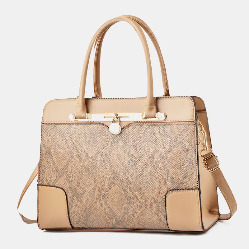 Vintage Women's Top - Handle Satchel Purses Work Tote Shoulder Bag with Long Strap