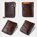 RFID Anti - theft Genuine Leather Multi - slot Bifold Wallet for Men - Stylish Business Wallet