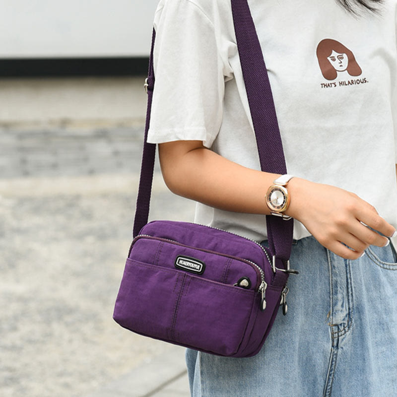 Casual Crossbody Bag for Women – Waterproof Triple Layers Nylon Bag
