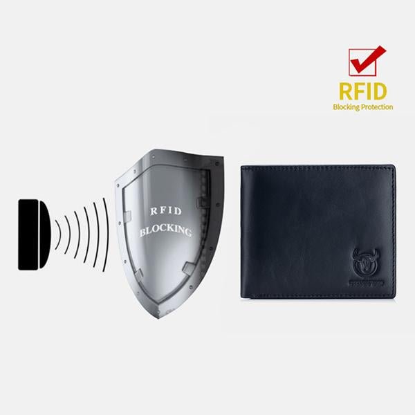RFID Protection GenuineLeather Multi - Slot Wallet