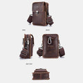 Genuine Leather Multifunctional Waist & Messenger Bag for Men – Versatile Crossbody & Shoulder Bag