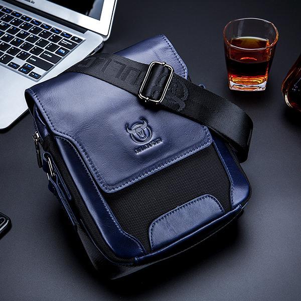 Genuine Leather Business Crossbody Bag for Work, Travel & Daily Use