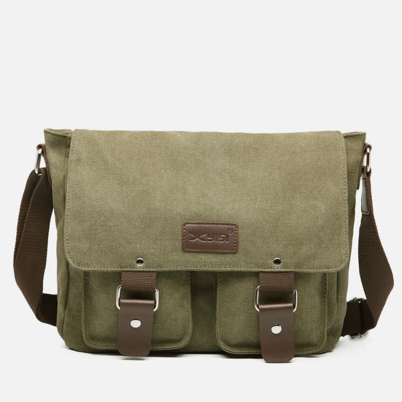 Messenger Bag for Men – Large Capacity Canvas Shoulder Bag for Casual & Daily Use