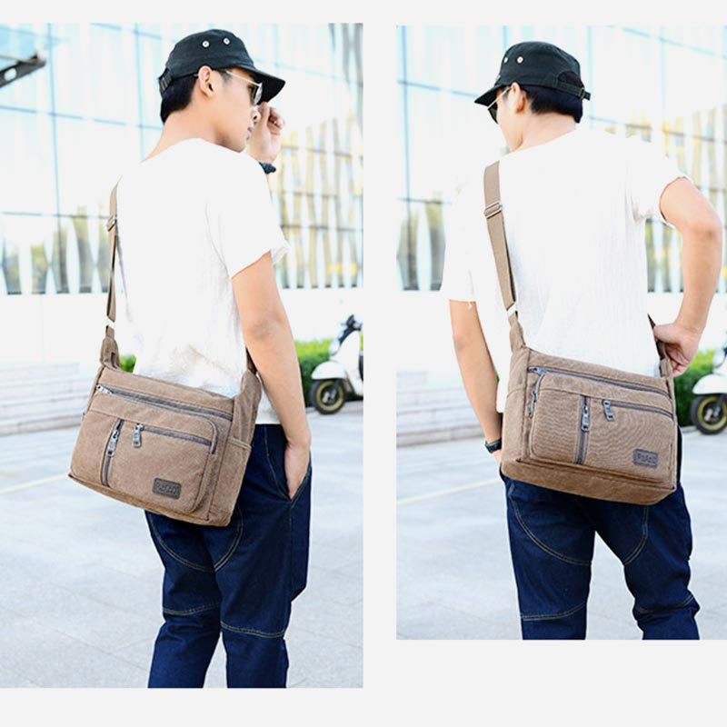 Crossbody Bag for Men | Vintage Outdoor Canvas Business Shoulder Bag