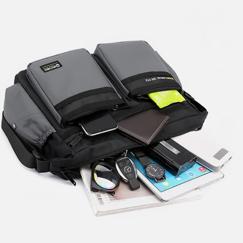 Men's classic nylon travel satchel crossbody bag