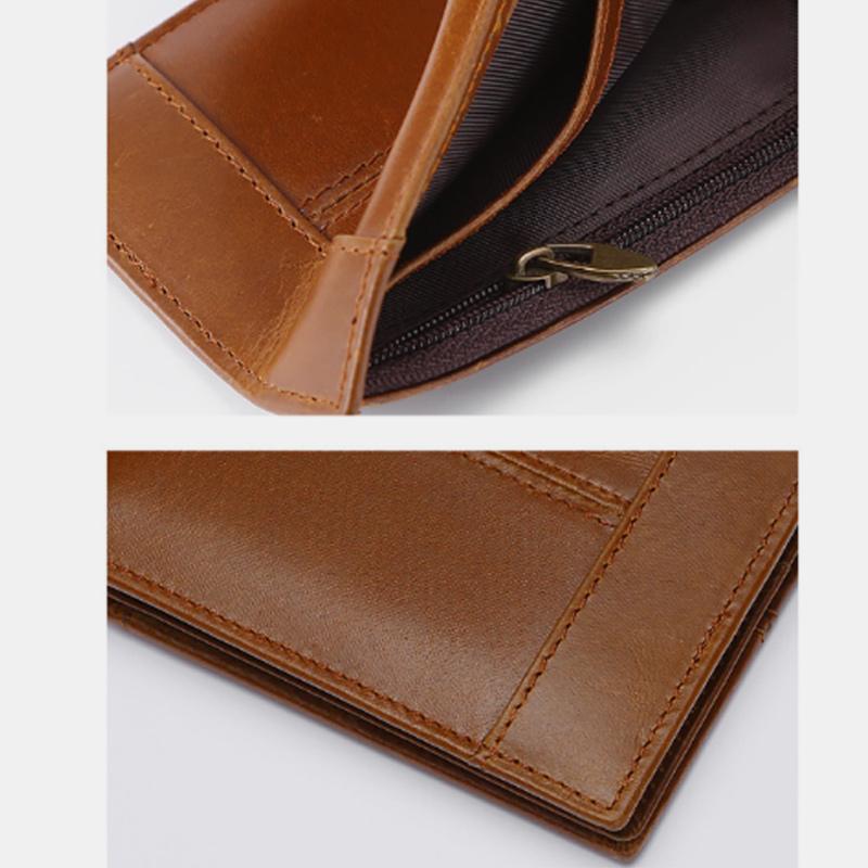 Retro RFID Multi - Slot Wallet – Leather, Stylish and Secure for Men
