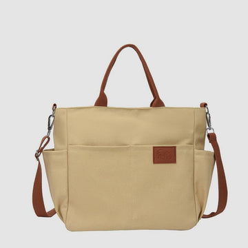Women's simple canvas tote crossbody bag