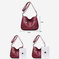 Women’s Soft Leather Double Compartment Crossbody Bag – Stylish & Practical Shoulder Bag