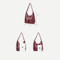 3 - Way Use Backpack Multi - Pocket Leather Zip Crossbody Shoulder Bag