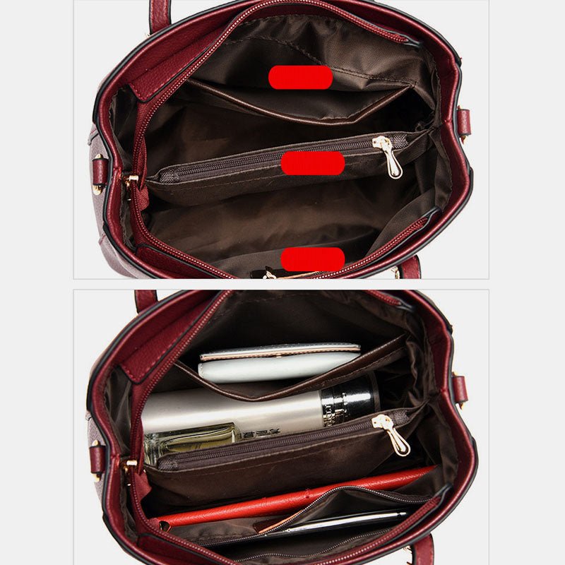 Women's large capacity top-handle tote bag