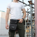 Men’s Retro Canvas Leg Bag – Outdoor Sports Crossbody with Adjustable Strap