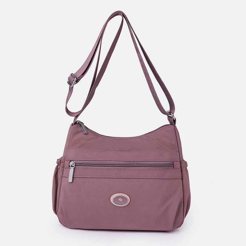 Multiple Color Crossbody Purse for Women - Large Nylon Commuter Bag