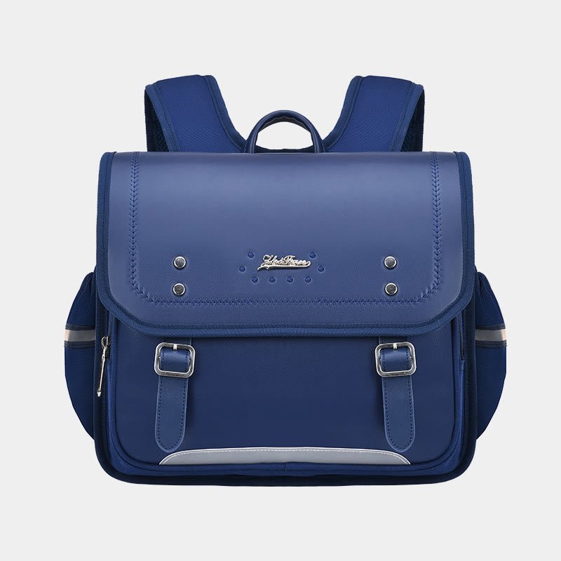 Reflective Girls & Boys School Backpack – Waterproof Faux Leather Kids Bookbag