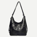 3 - Way Use Backpack Multi - Pocket Leather Zip Crossbody Shoulder Bag