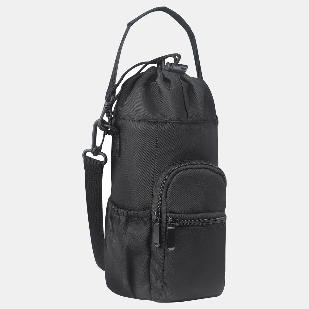 Crossbody water bottle carrying case